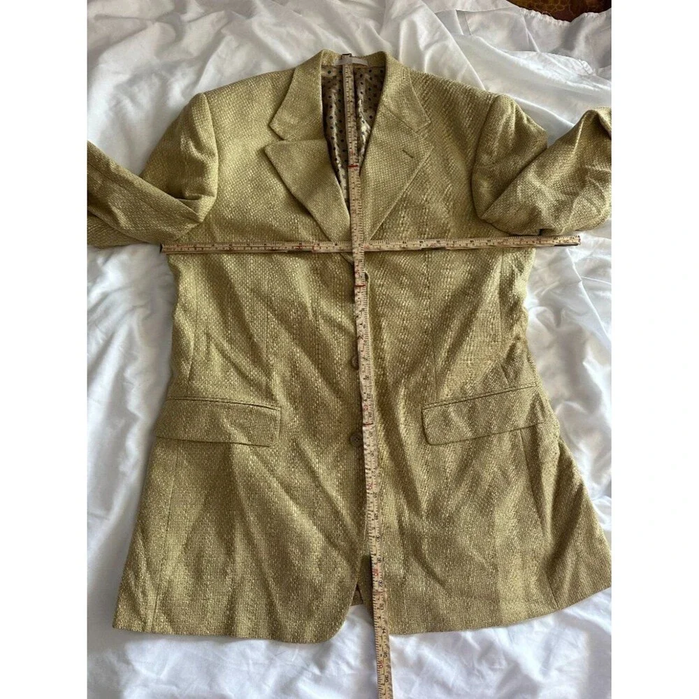 Vintage 90s Carroll & Co Beverly Hills Silk Wool Blazer 41L Made USA Old Money